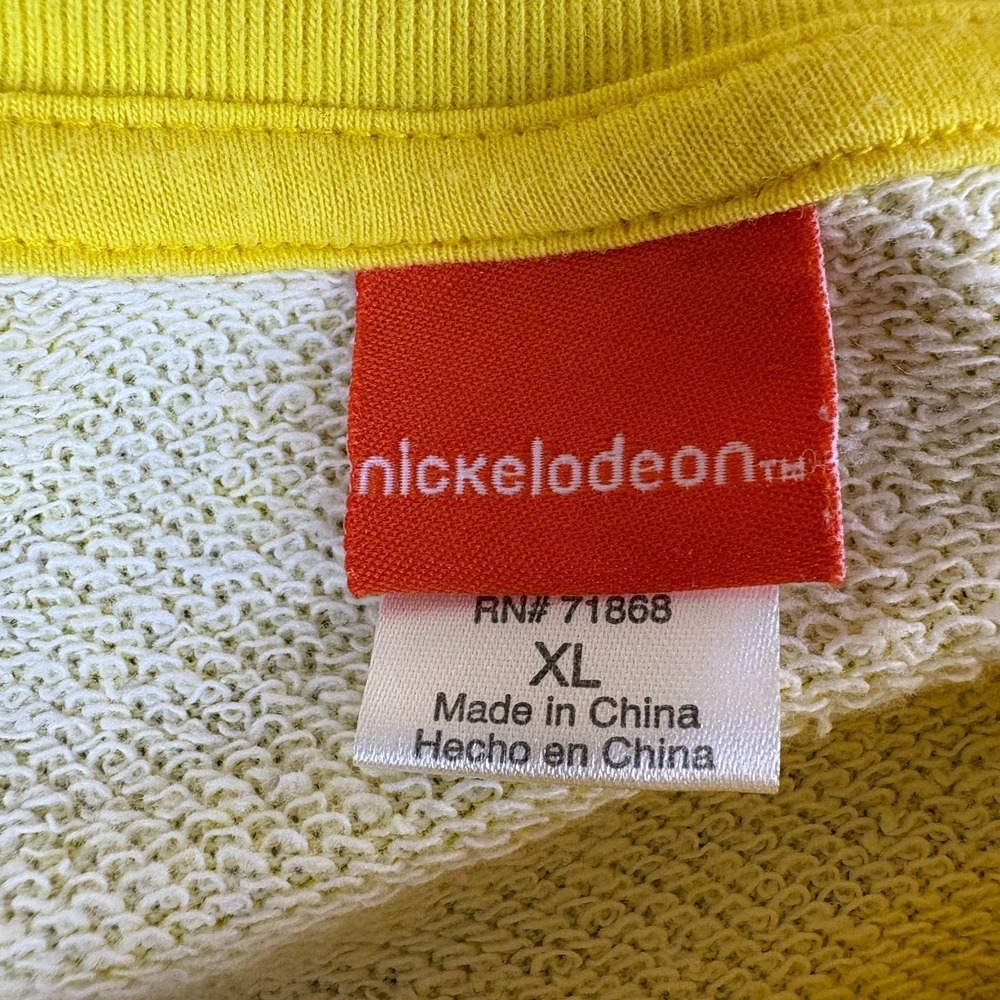 Nickelodeon SpongeBob SquarePants Sweatshirt Womens XL Yellow Graphic Cotton - Picture 5 of 10